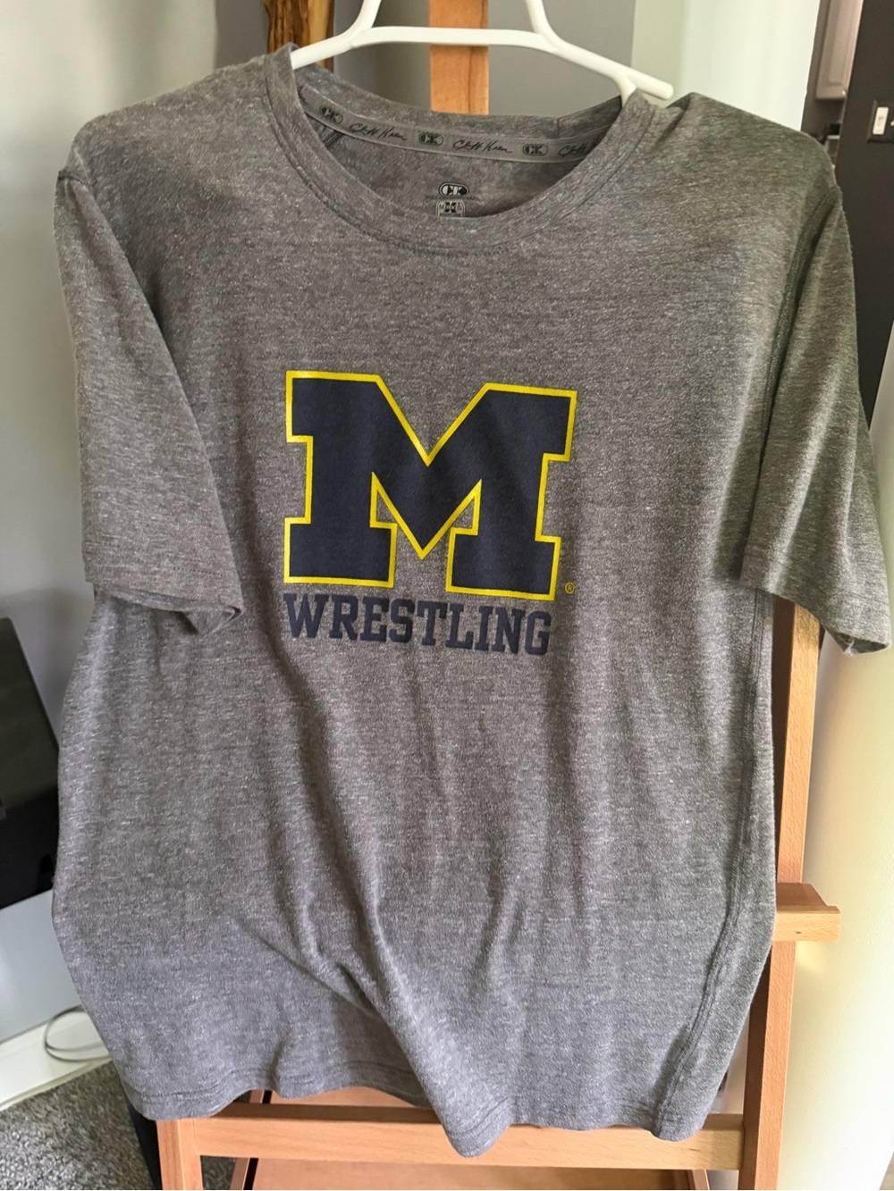 Michigan Wolverines Wrestling Gray Short Sleeve Tee